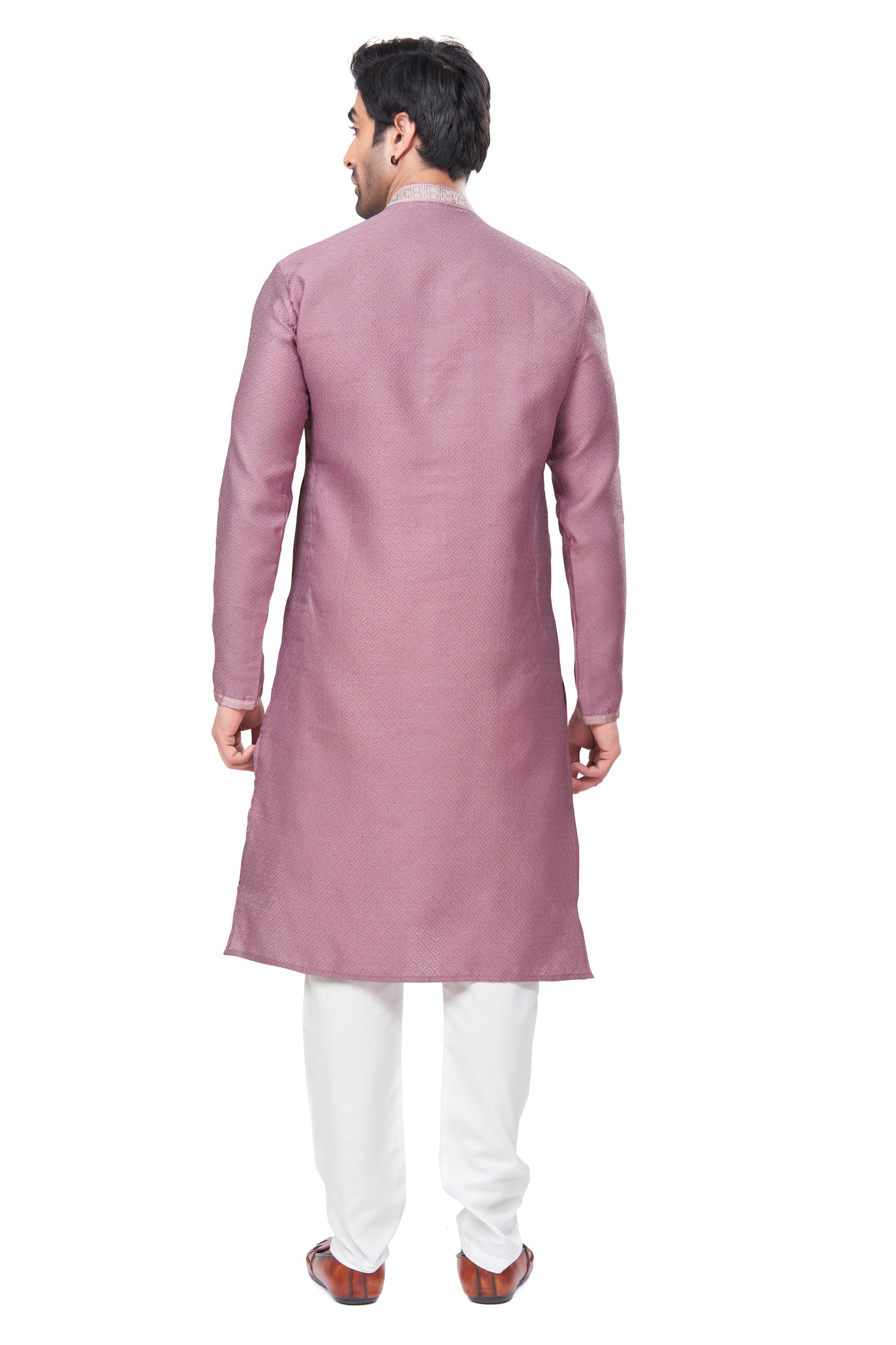 Regal Crimson Jacquard Kurta – For the Modern Maharaja