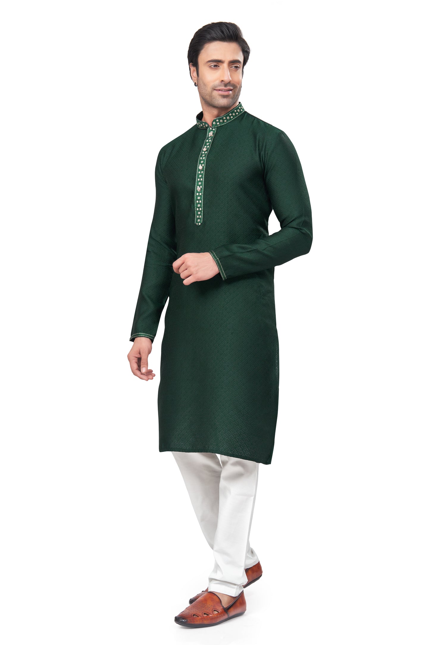 Regal Crimson Jacquard Kurta – For the Modern Maharaja