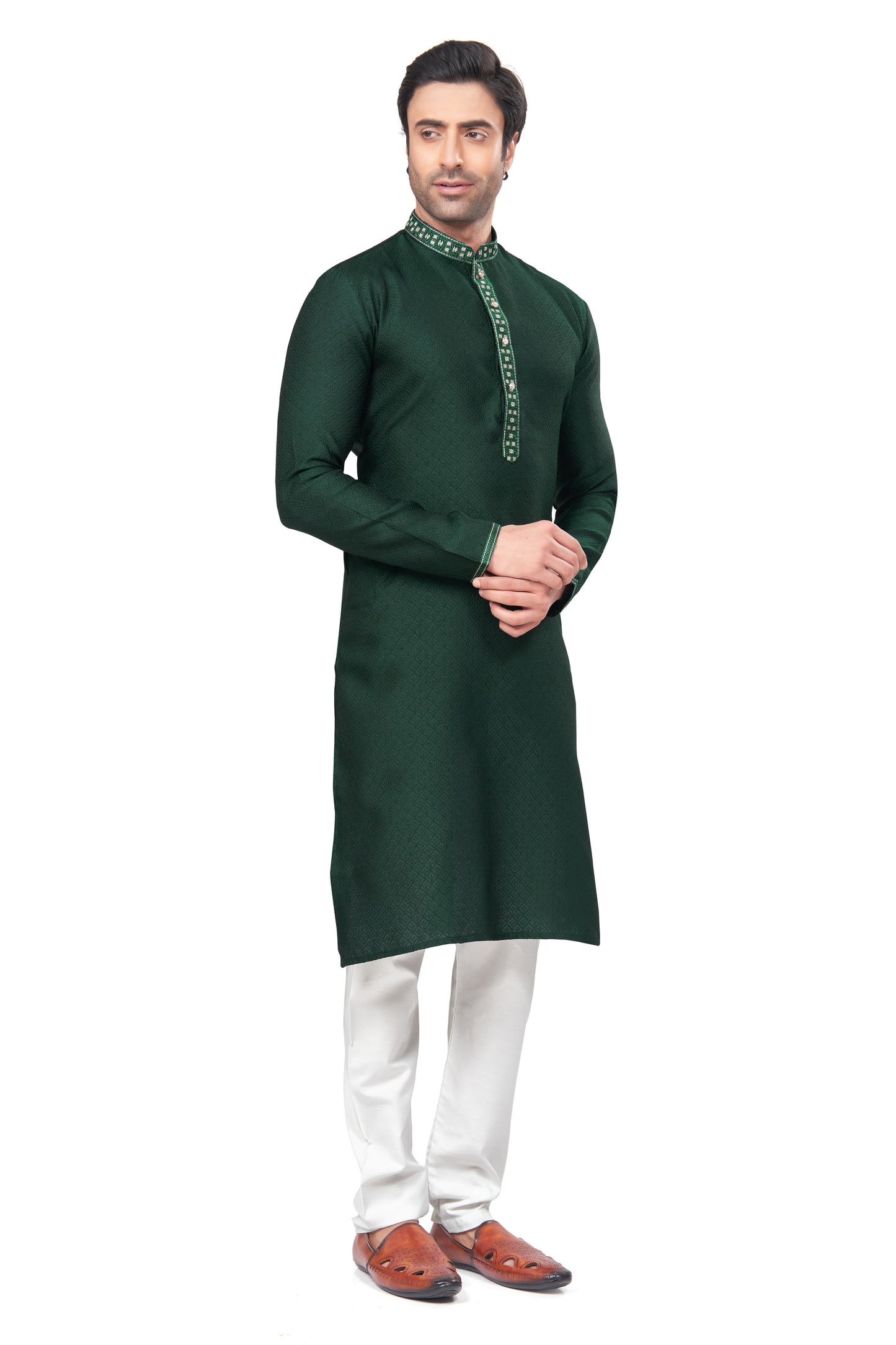 Regal Crimson Jacquard Kurta – For the Modern Maharaja