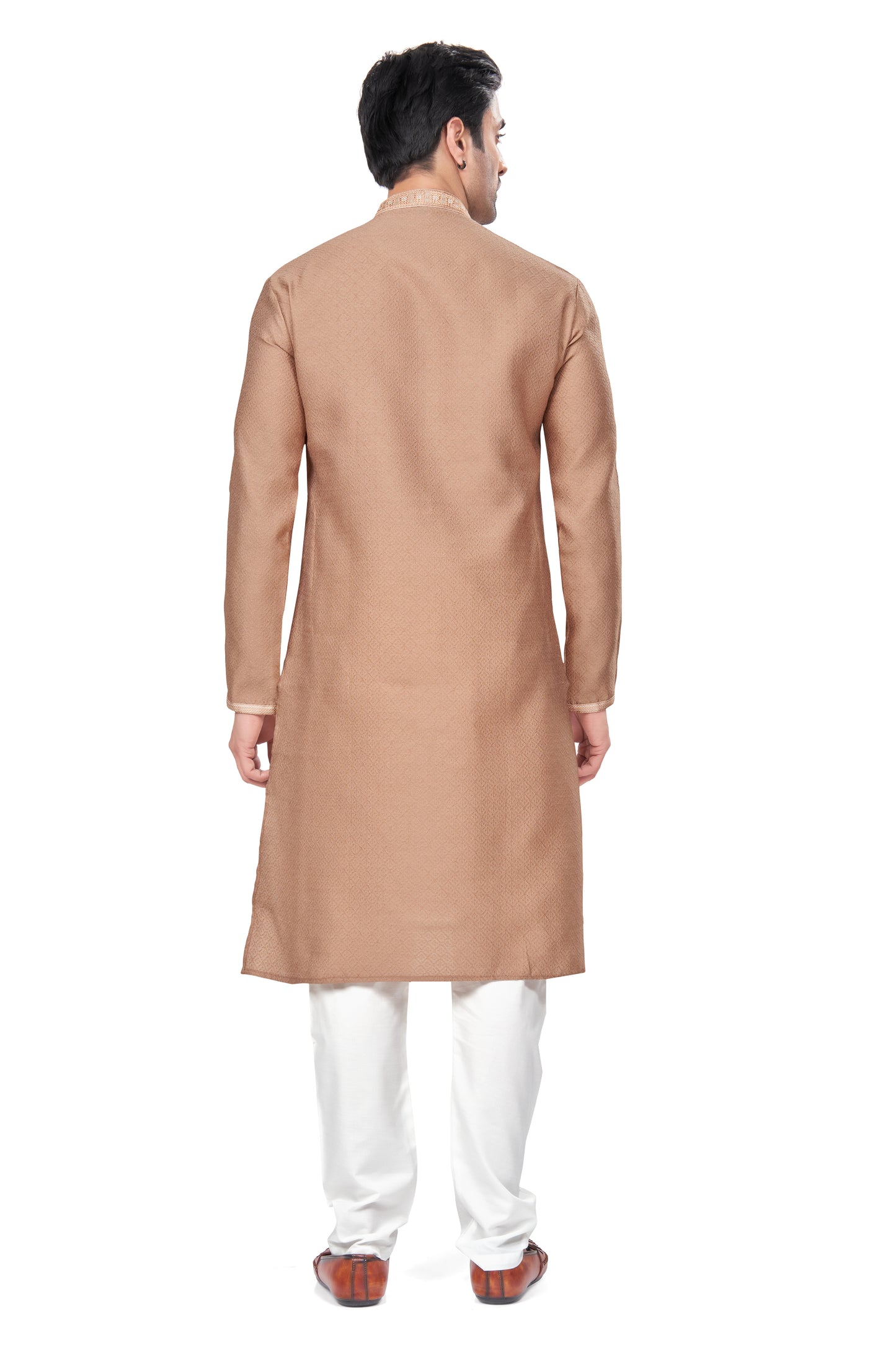 Regal Crimson Jacquard Kurta – For the Modern Maharaja