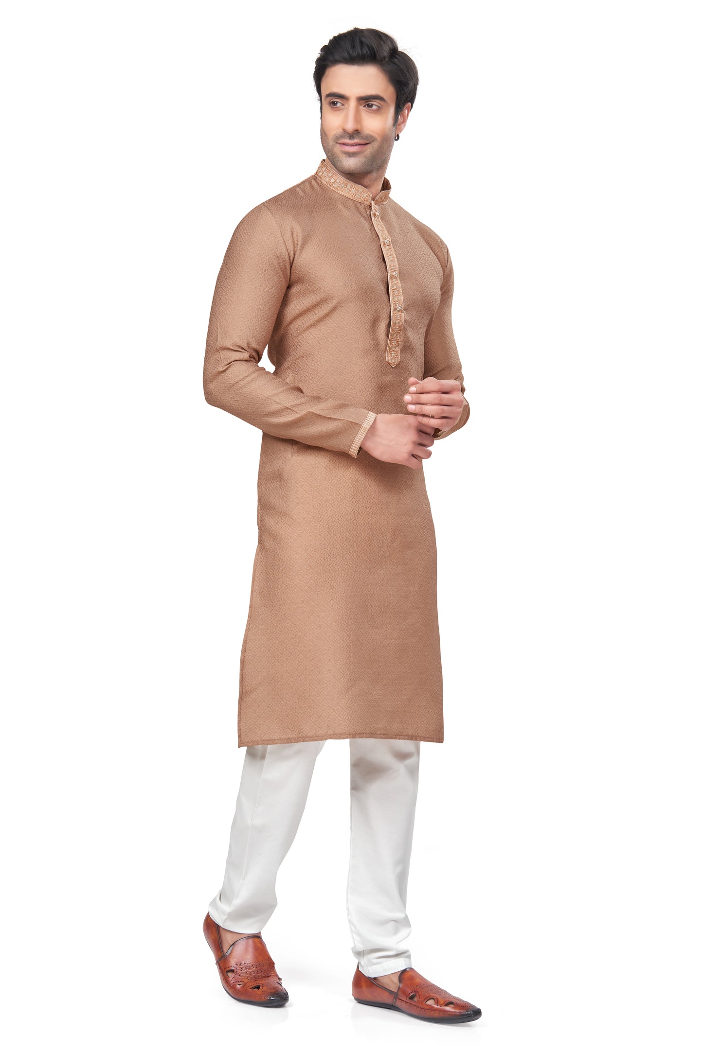 Regal Crimson Jacquard Kurta – For the Modern Maharaja