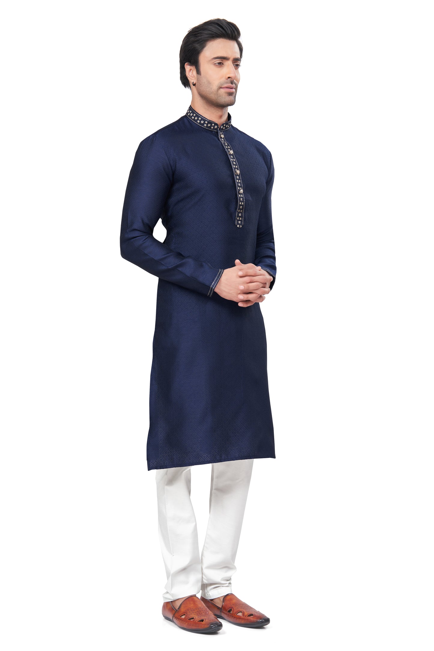 Regal Crimson Jacquard Kurta – For the Modern Maharaja