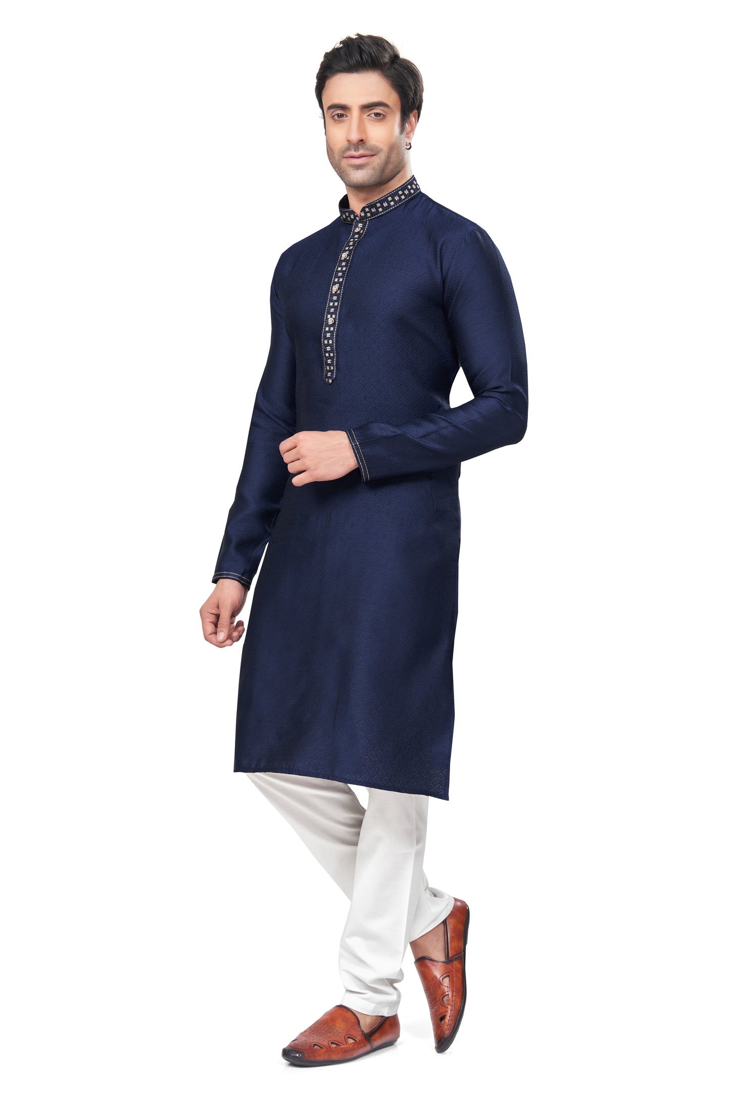 Regal Crimson Jacquard Kurta – For the Modern Maharaja