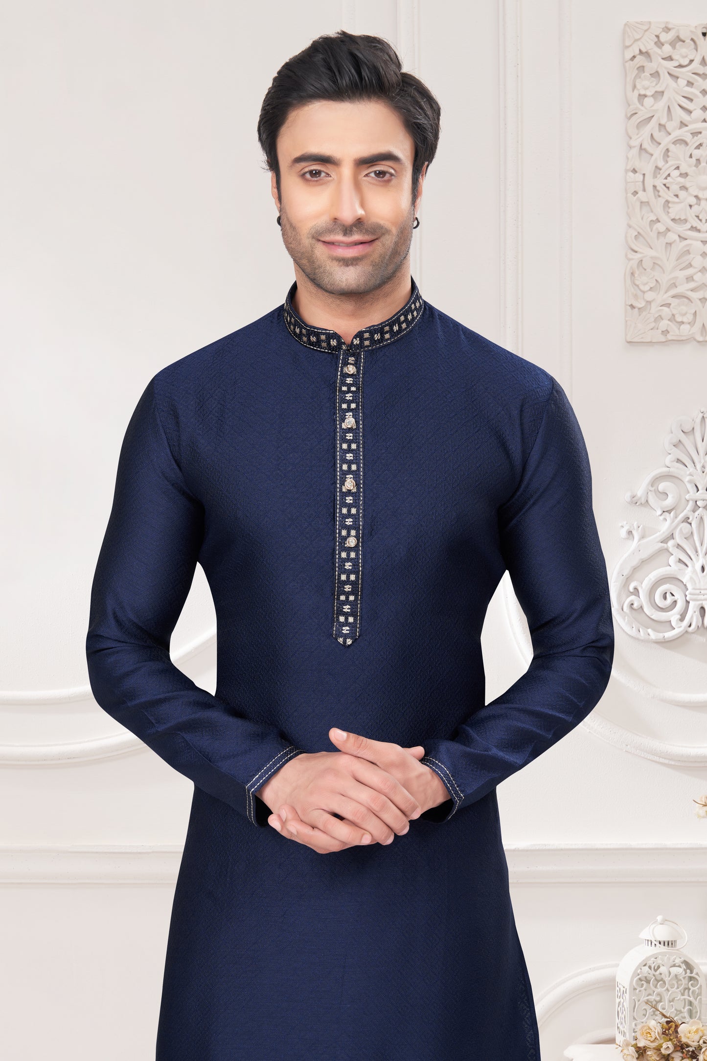 Regal Crimson Jacquard Kurta – For the Modern Maharaja