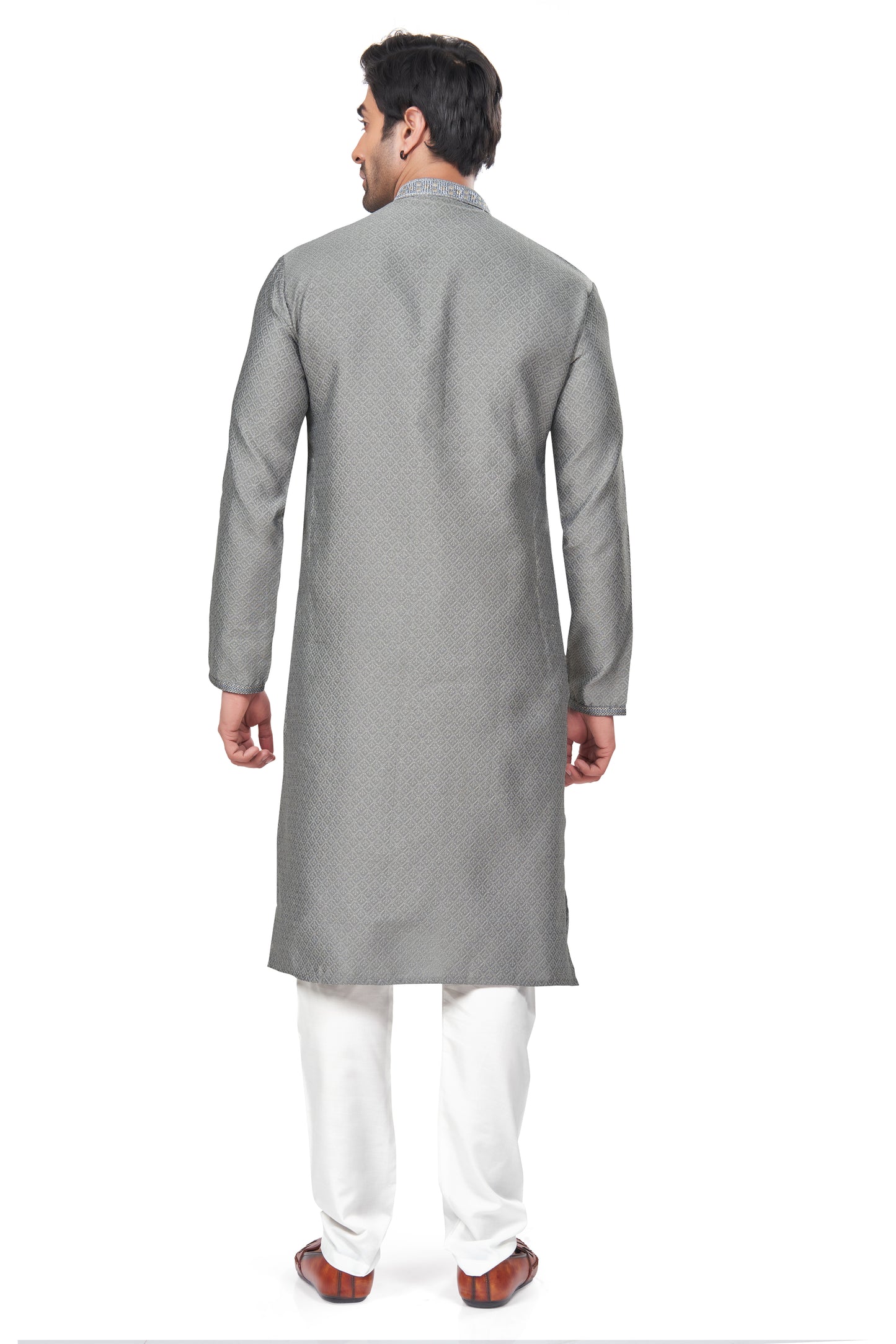 Regal Crimson Jacquard Kurta – For the Modern Maharaja
